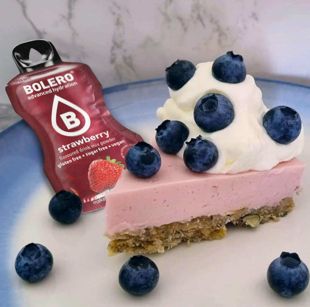 Aardbei amandelkwarktaart