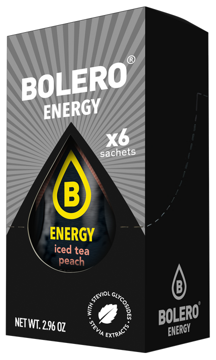 Bolero® Bolero® ENERGY Iced tea Peach 500ml (6 x 14g)
