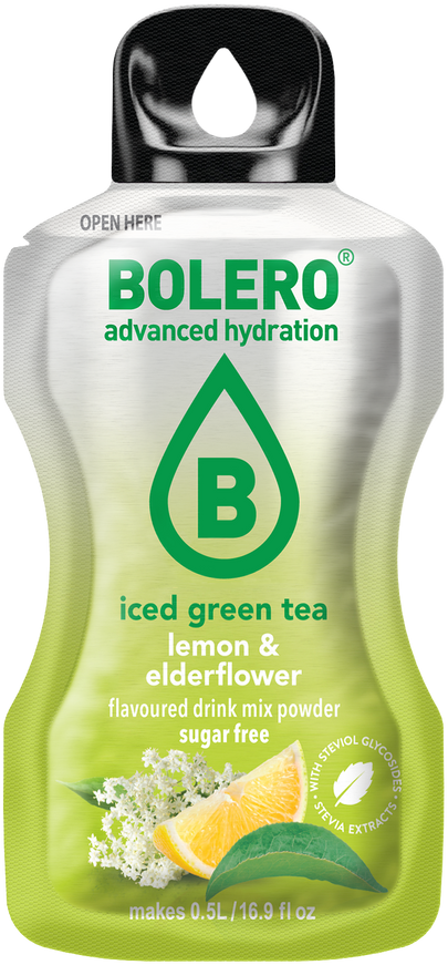 Bolero® Bolero® STICKS ICED GREEN TEA Lemon & Elderflower (12 x 3g)